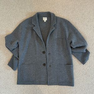 J Crew grey merino sweater blazer